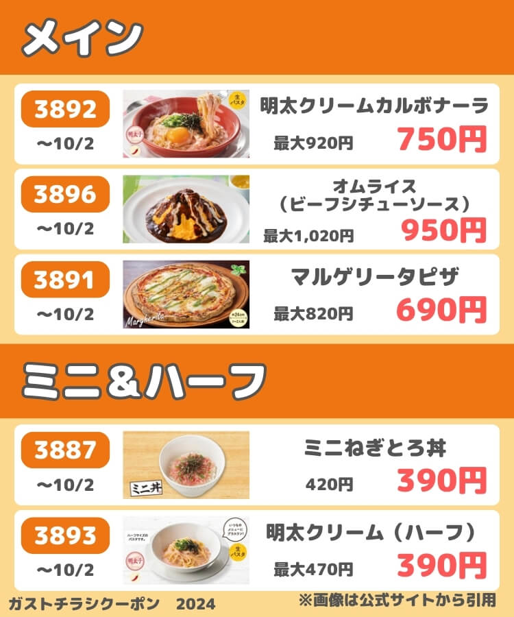 8月31日更新】ガストの最新クーポン番号一覧│チラシ、冊子、99円ドリンクバー裏技＆半額クーポンなどお得クーポン総まとめ！ | ファミレスクーポン 情報まとめ♡お得マニアきぬはなブログ