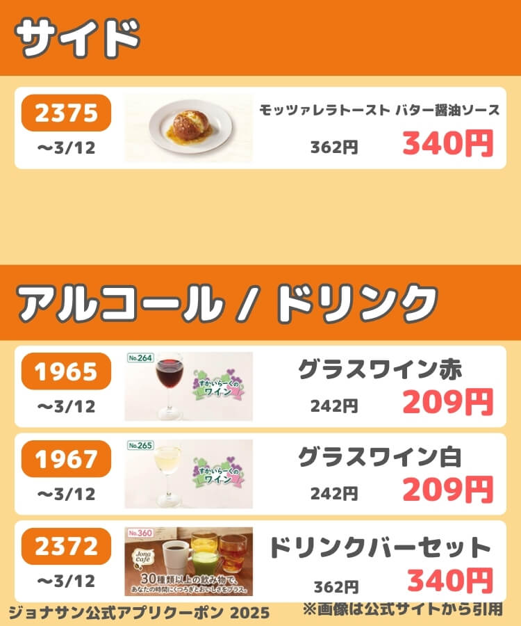 （送料無料）ジョナサン クーポン 割引券 ファミレス 割引クーポン券 すかいらーくグループの値段と価格推移は？｜6件の売買