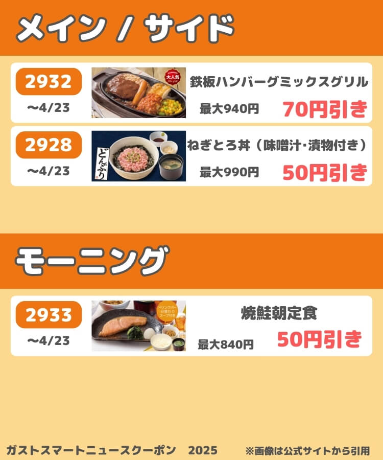 ガストのスマートニュースクーポン